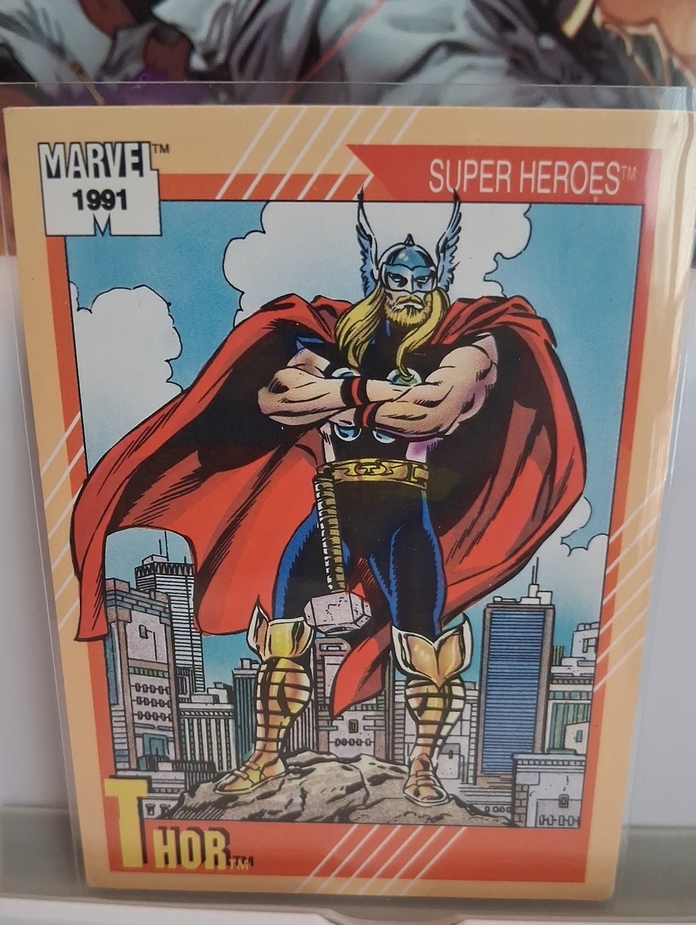 Marvel Thor Super Heroes Card - Red, Blue, Gold